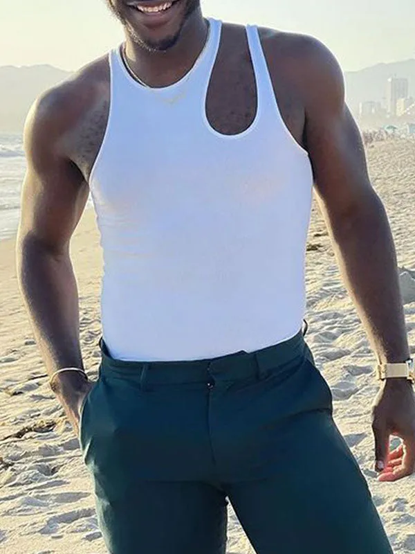 Men's Irregular Cutout Vest