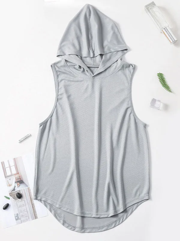 Men's Mesh Sleeveless Training Hoodie