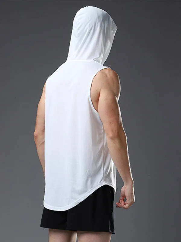 Men's Mesh Sleeveless Training Hoodie