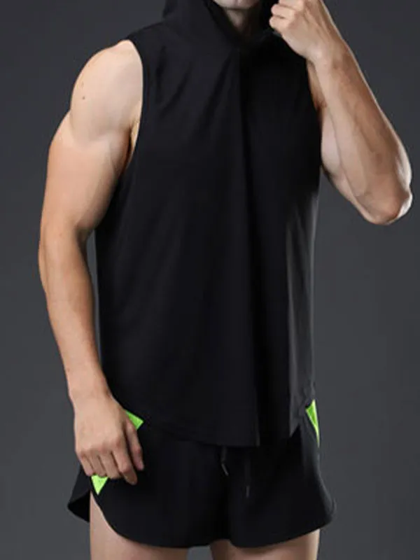 Men's Mesh Sleeveless Training Hoodie
