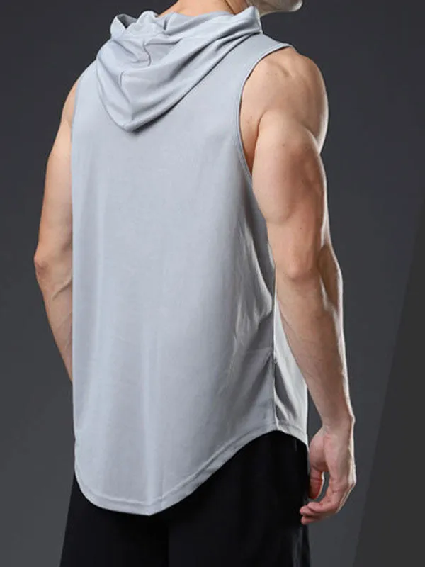 Men's Mesh Sleeveless Training Hoodie