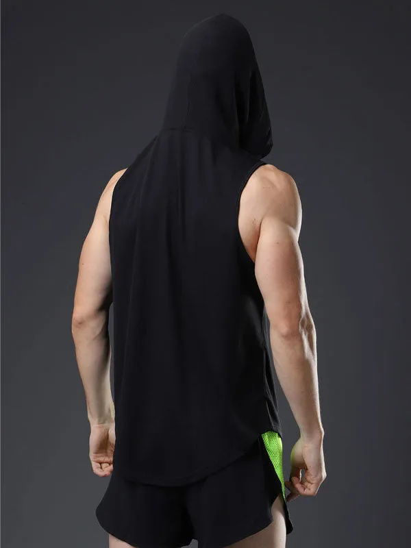 Men's Mesh Sleeveless Training Hoodie