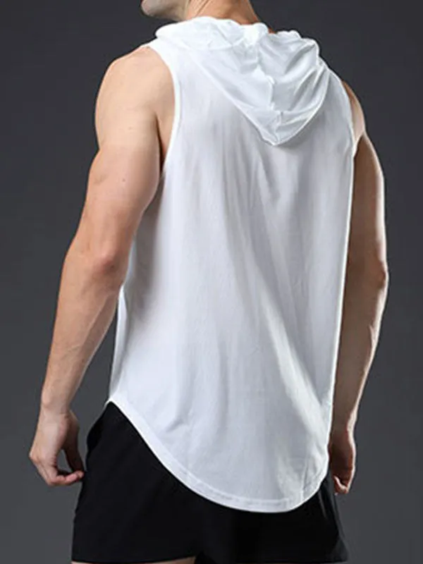 Men's Mesh Sleeveless Training Hoodie