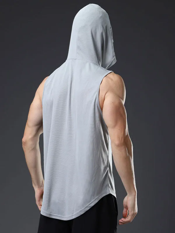Men's Mesh Sleeveless Training Hoodie