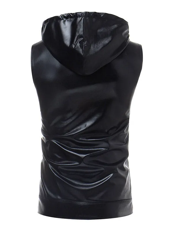 Men's Metallic Hooded Vest