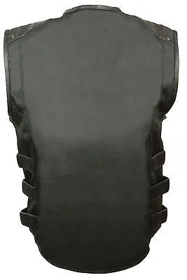MEN'S MOTORCYCLE ASSAULT TEXTILE SWAT TACTICAL STYLE W/LEATHER TRIM & GUNPOCKET