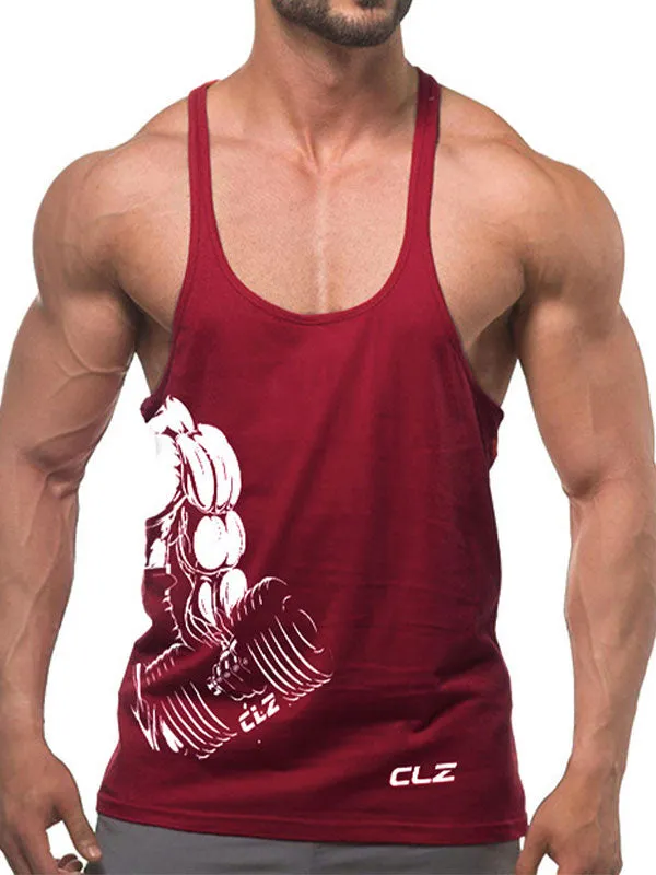 Men's Racer Back Printed Vest