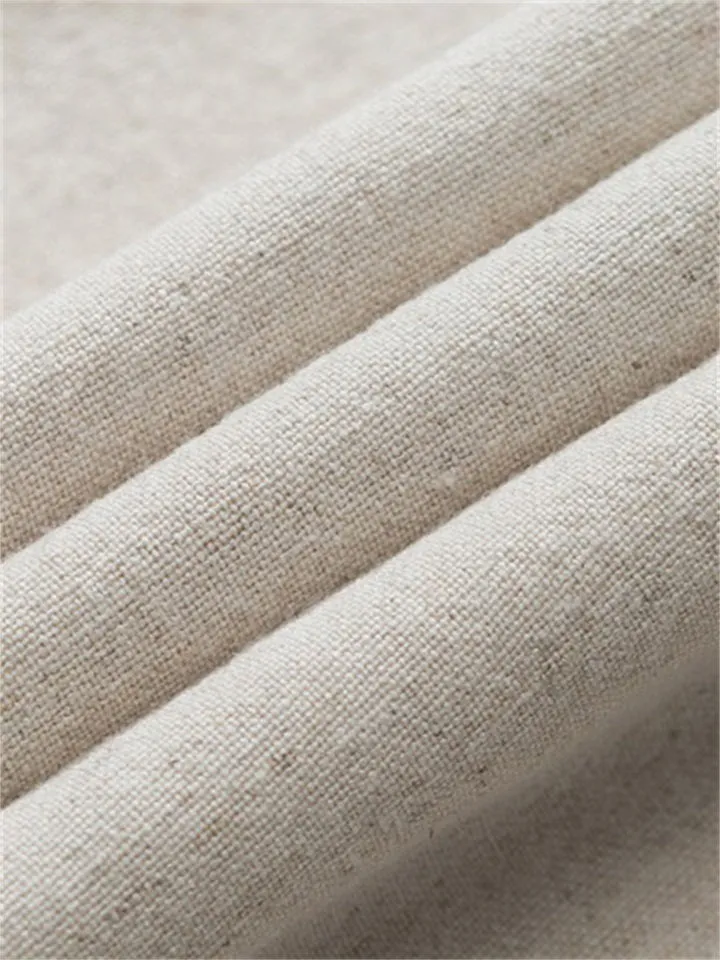 Men's Retro Style Wide Leg Cotton Linen Holiday Pants