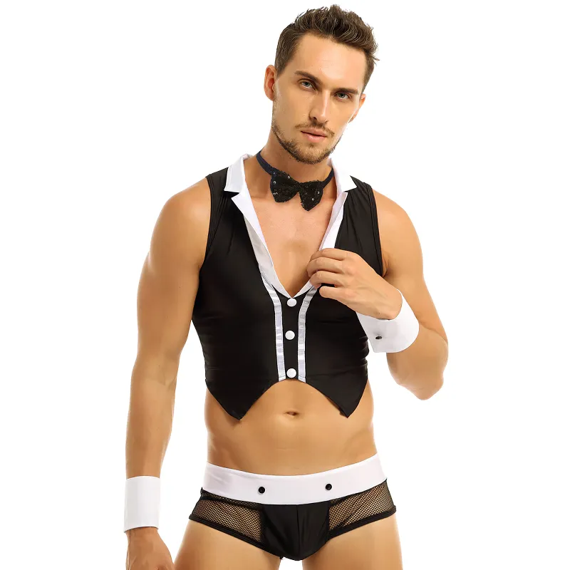 Men's Sexy Role Play Costumes Lingerie / Hollow Out See-Through Party Underwear