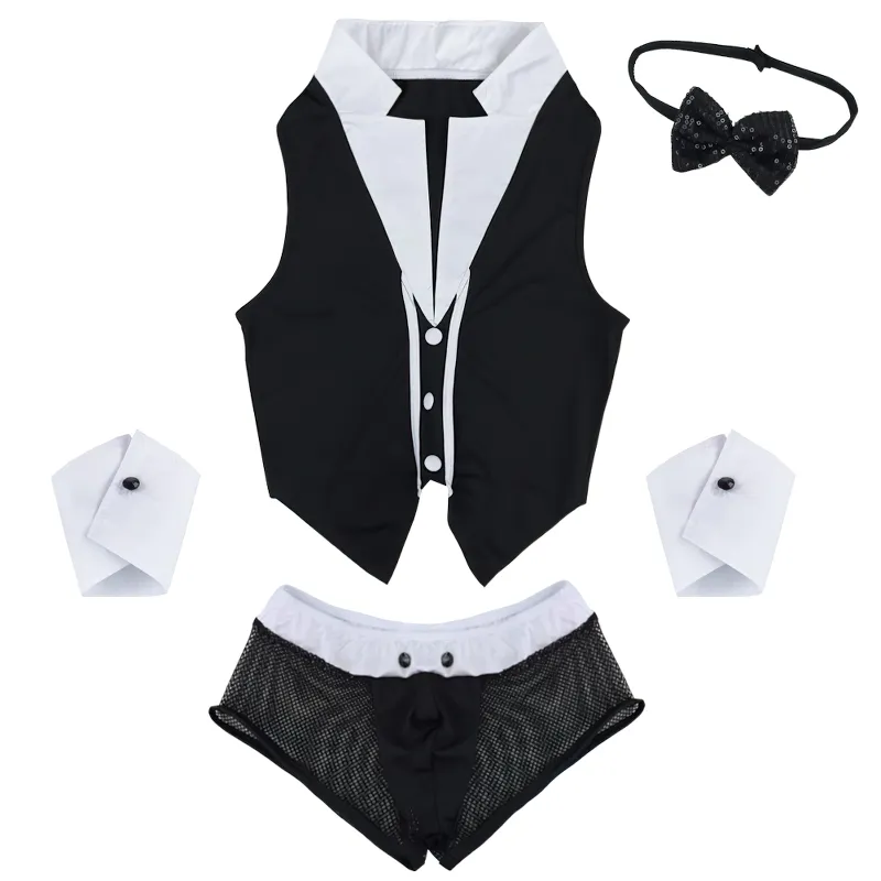 Men's Sexy Role Play Costumes Lingerie / Hollow Out See-Through Party Underwear