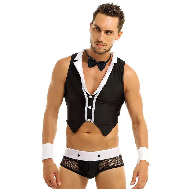 Men's Sexy Role Play Costumes Lingerie / Hollow Out See-Through Party Underwear