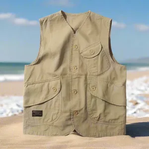 Men's Sleeveless Multi-pocket Fishing Vest