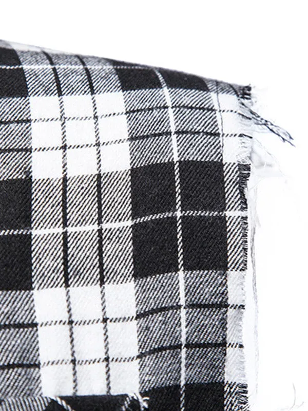 Men's Sleeveless Plaid Shirt