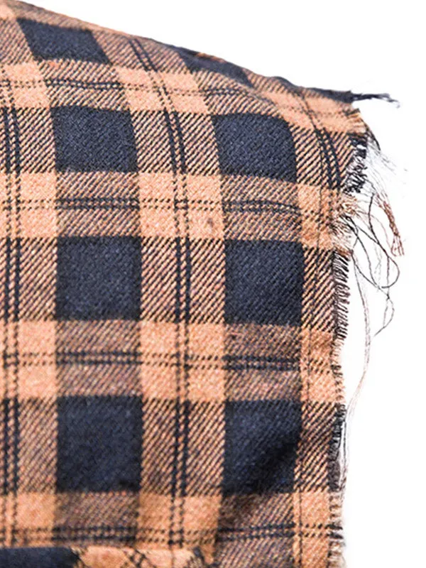 Men's Sleeveless Plaid Shirt