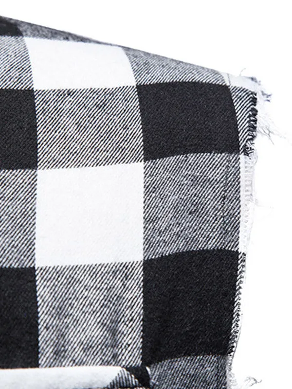 Men's Sleeveless Plaid Shirt