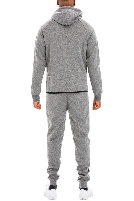 Men's Solid Color Dynamic Active 2-piece Track Suit
