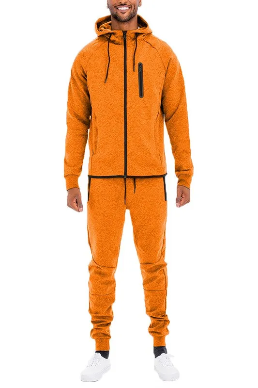 Men's Solid Color Dynamic Active 2-piece Track Suit