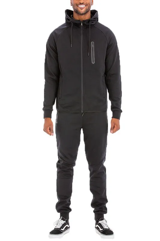 Men's Solid Color Dynamic Active 2-piece Track Suit