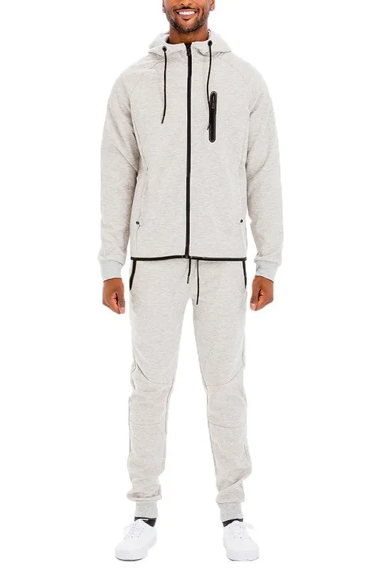 Men's Solid Color Dynamic Active 2-piece Track Suit