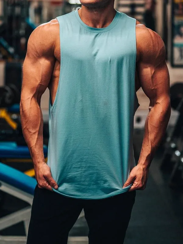 Men's Solid Color Sports Leisure Fitness Vest