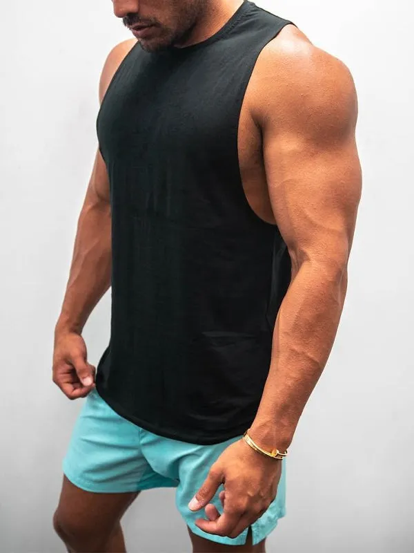Men's Solid Color Sports Leisure Fitness Vest