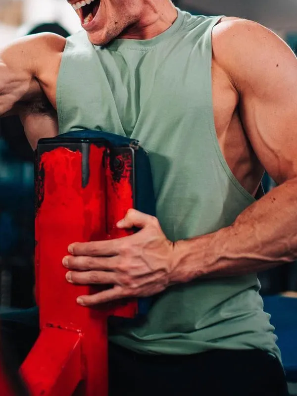 Men's Solid Color Sports Leisure Fitness Vest