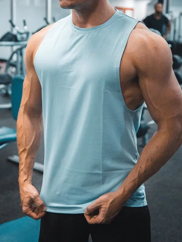 Men's Solid Color Sports Leisure Fitness Vest