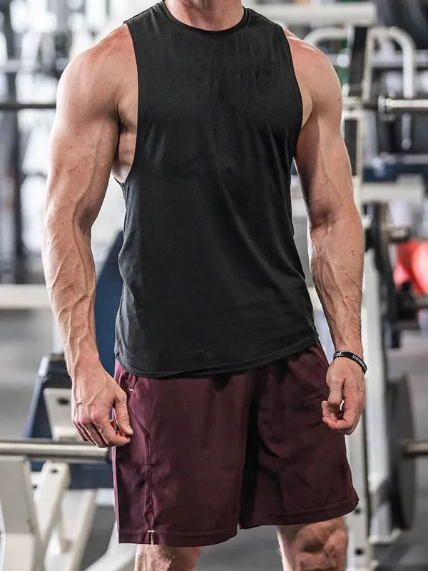 Men's Solid Color Sports Leisure Fitness Vest