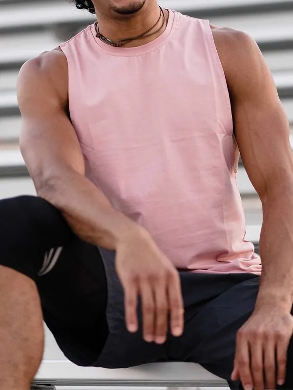 Men's Solid Color Sports Leisure Fitness Vest