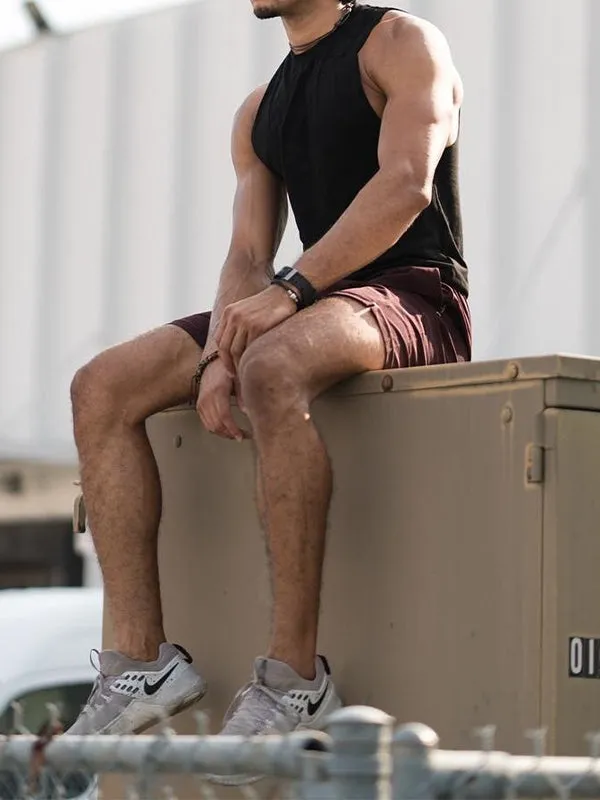 Men's Solid Color Sports Leisure Fitness Vest