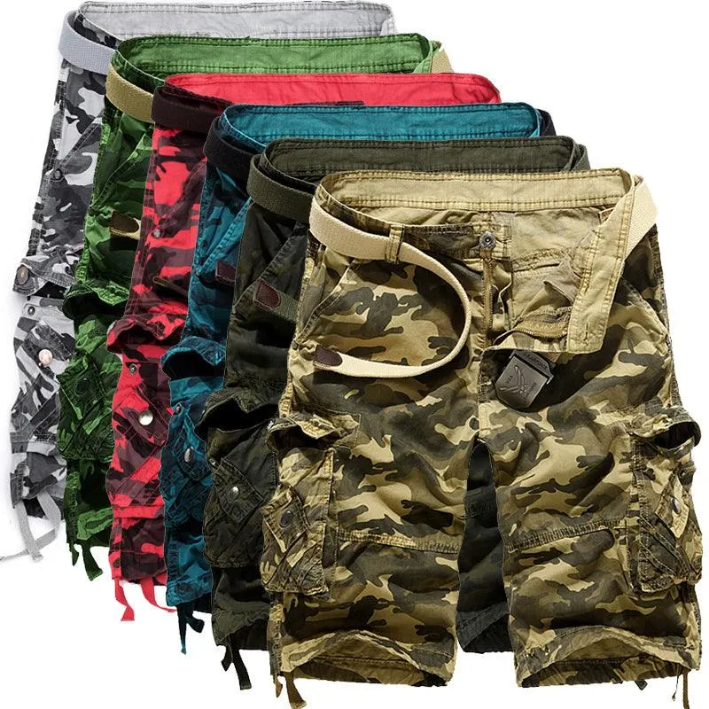 Men's  Summer Loose Camouflage Cargo Shorts