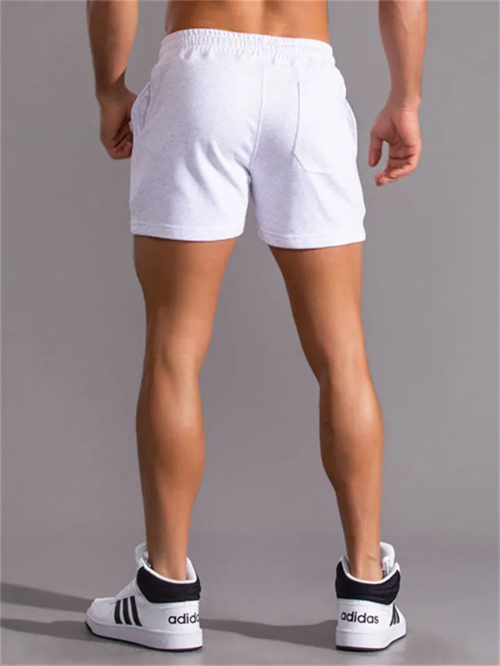 Men's Summer Super Soft Fitness Loose Elastic Waist Cotton Shorts