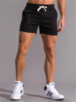 Men's Summer Super Soft Fitness Loose Elastic Waist Cotton Shorts