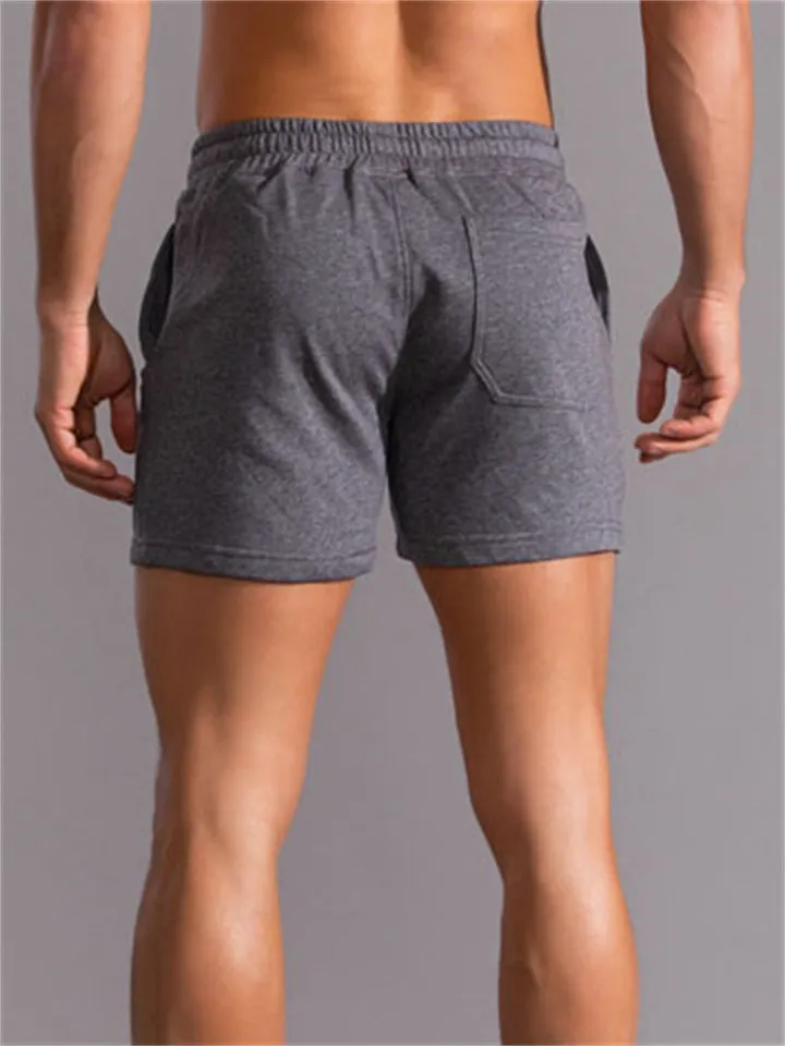 Men's Summer Super Soft Fitness Loose Elastic Waist Cotton Shorts