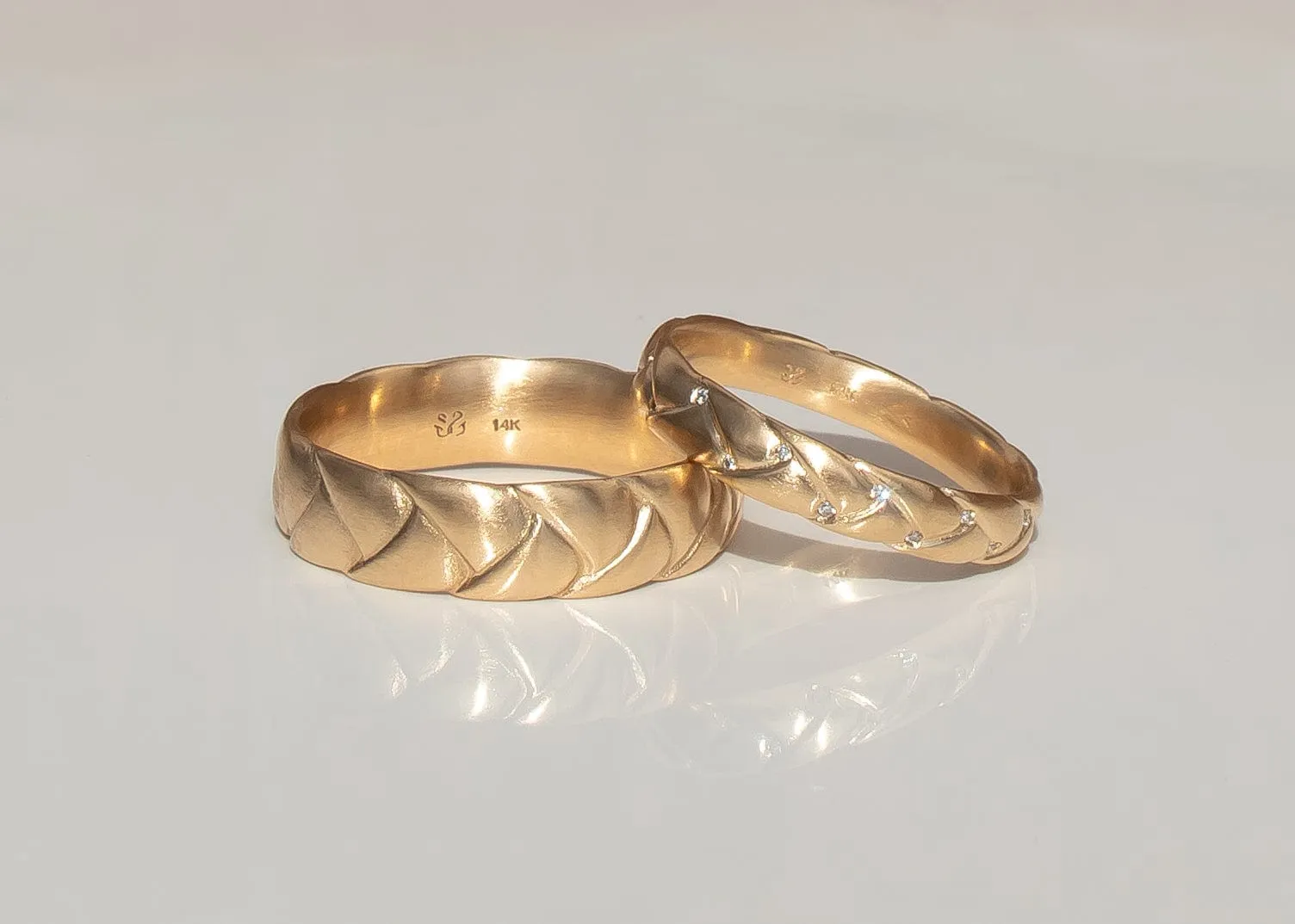 Men's Traveler's Palm Wedding Band