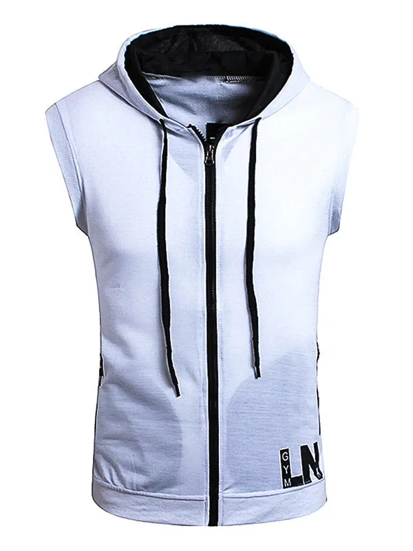 Men's Zip Up Hooded Vest