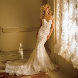 Mermaid Wedding Dress With Tiered Skirt