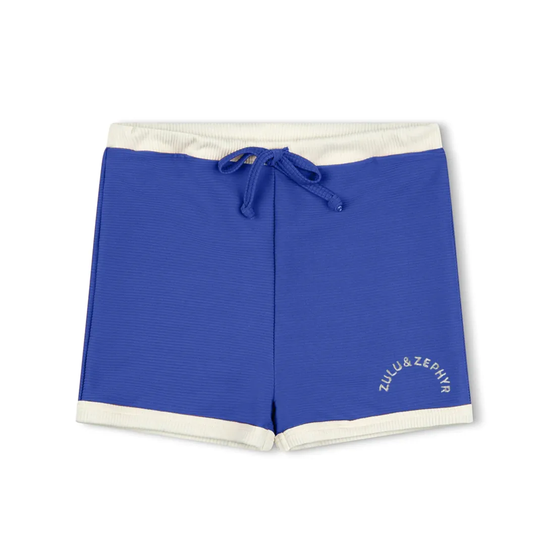Mini Rib Logo Surf Short - Deep Blue