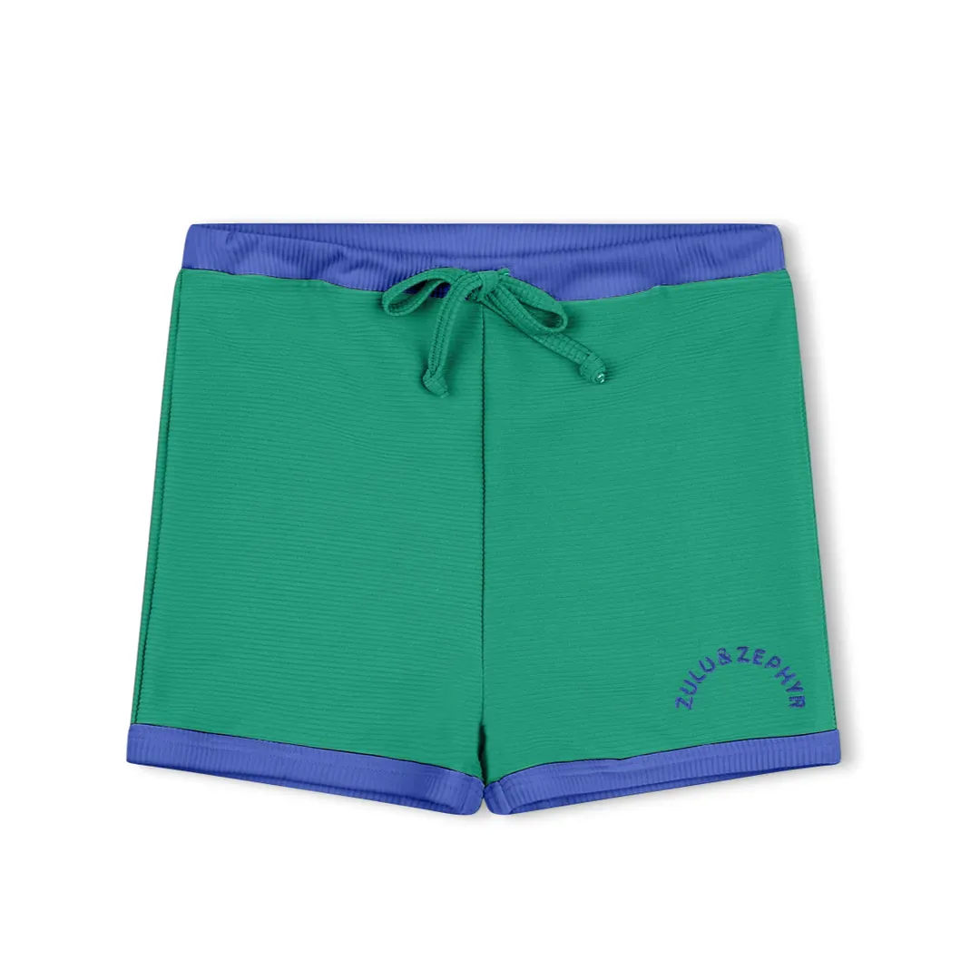 Mini Rib Logo Surf Short - Emerald