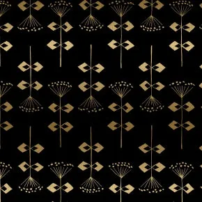 Neko and Tori - Penpengusa - Black Canvas Metallic Fabric for Cotton   Steel