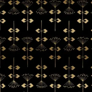 Neko and Tori - Penpengusa - Black Canvas Metallic Fabric for Cotton   Steel