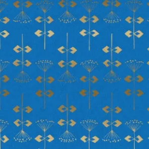 Neko and Tori - Penpengusa - Blue Canvas Metallic Fabric for Cotton   Steel