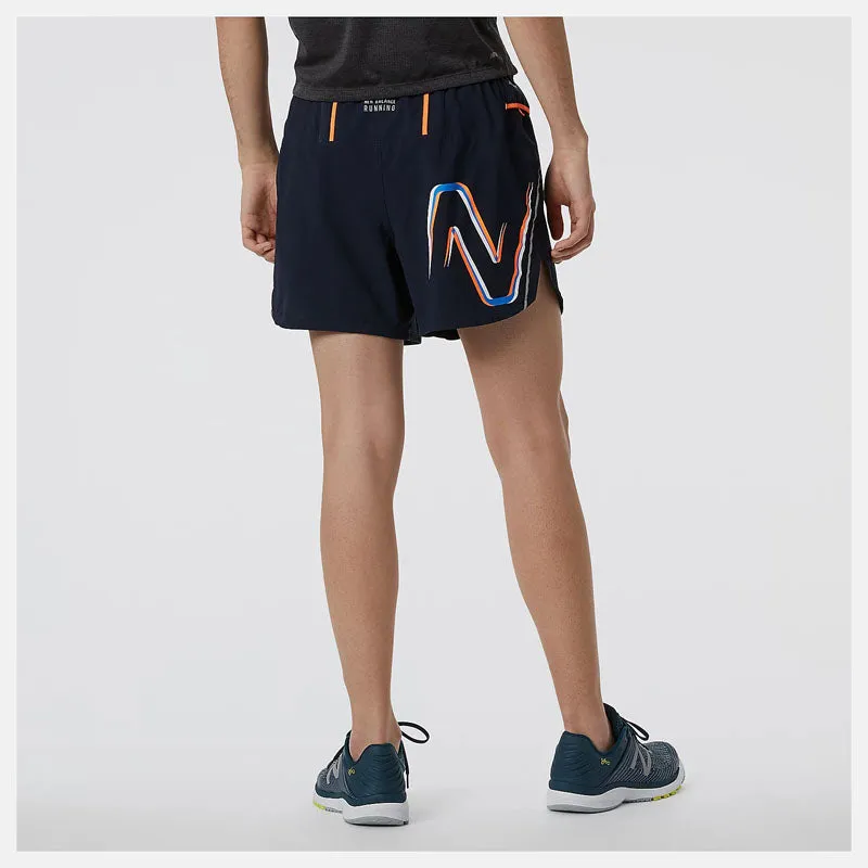 New Balance Graphic Impact 5 Inch Shorts