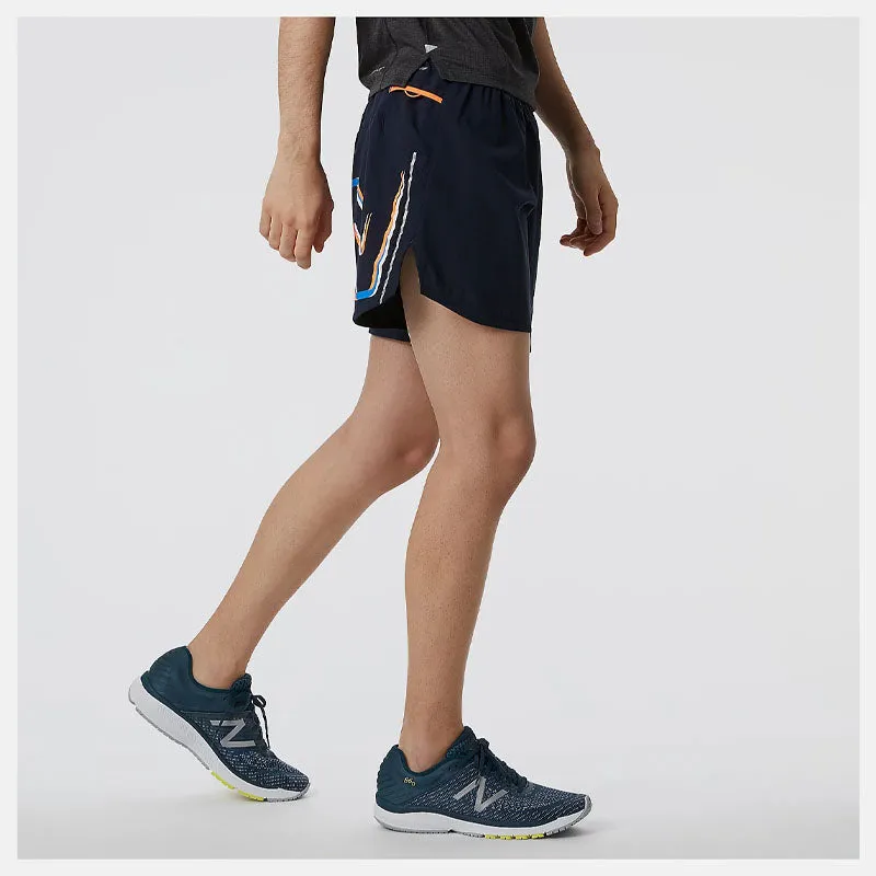 New Balance Graphic Impact 5 Inch Shorts