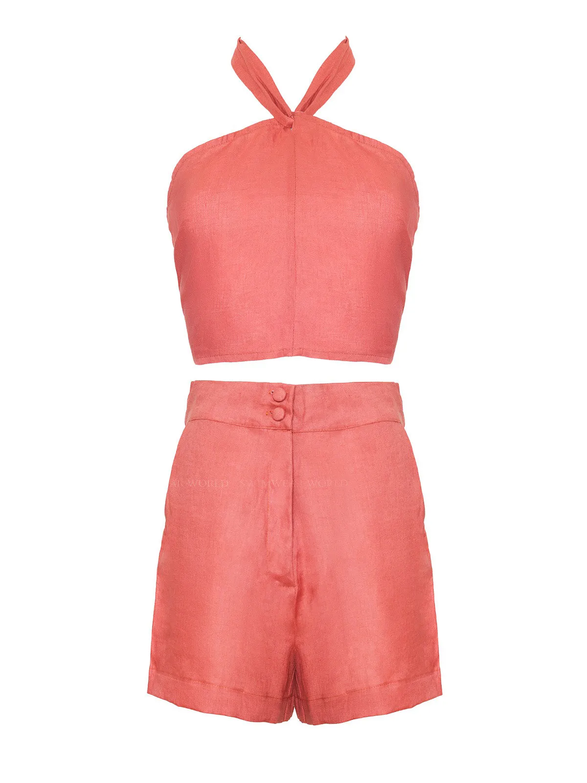 Nora Terra Linen Crop-Noemi Terra Linen Short ::RET
