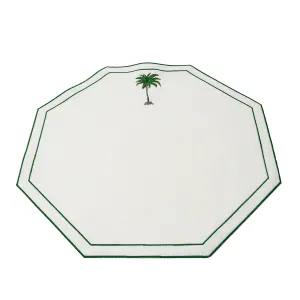 Palm Linen Placemat by La Gallina Matta, Italy - Octagon