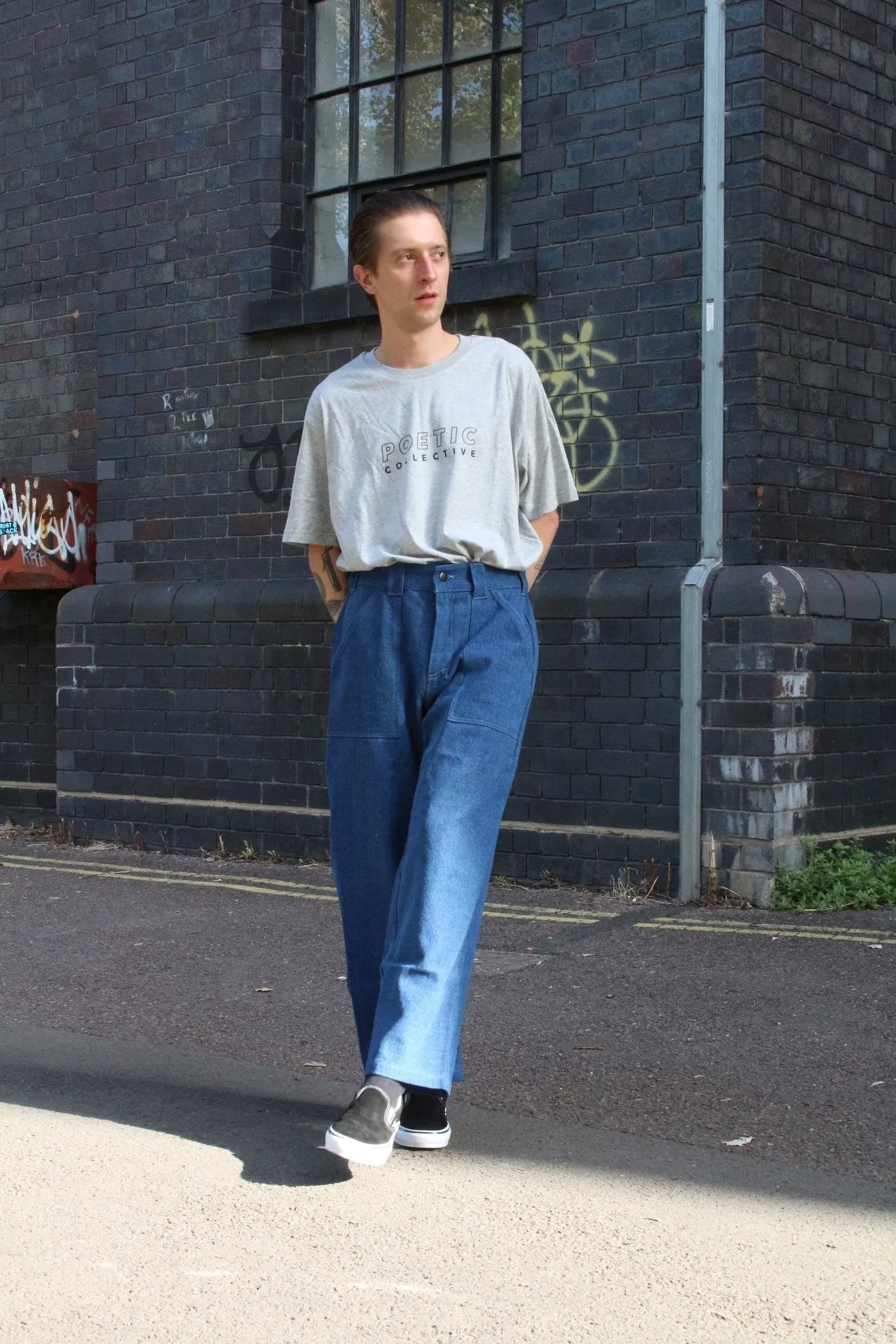 Poetic Collective - Painter Pants - Light Denim - Wide Leg - Baggy Fit