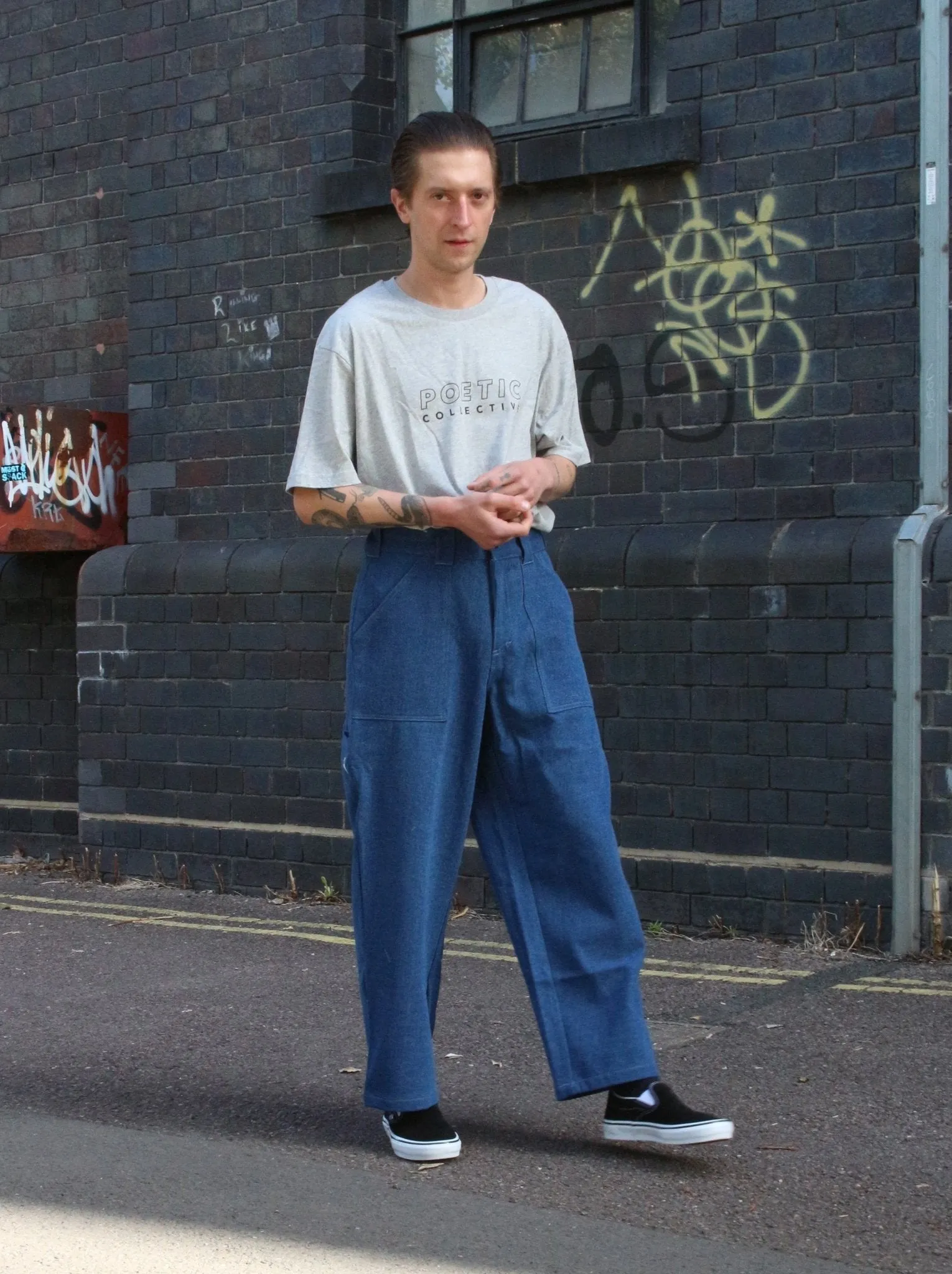 Poetic Collective - Painter Pants - Light Denim - Wide Leg - Baggy Fit