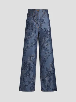 Printed Denim Jeans