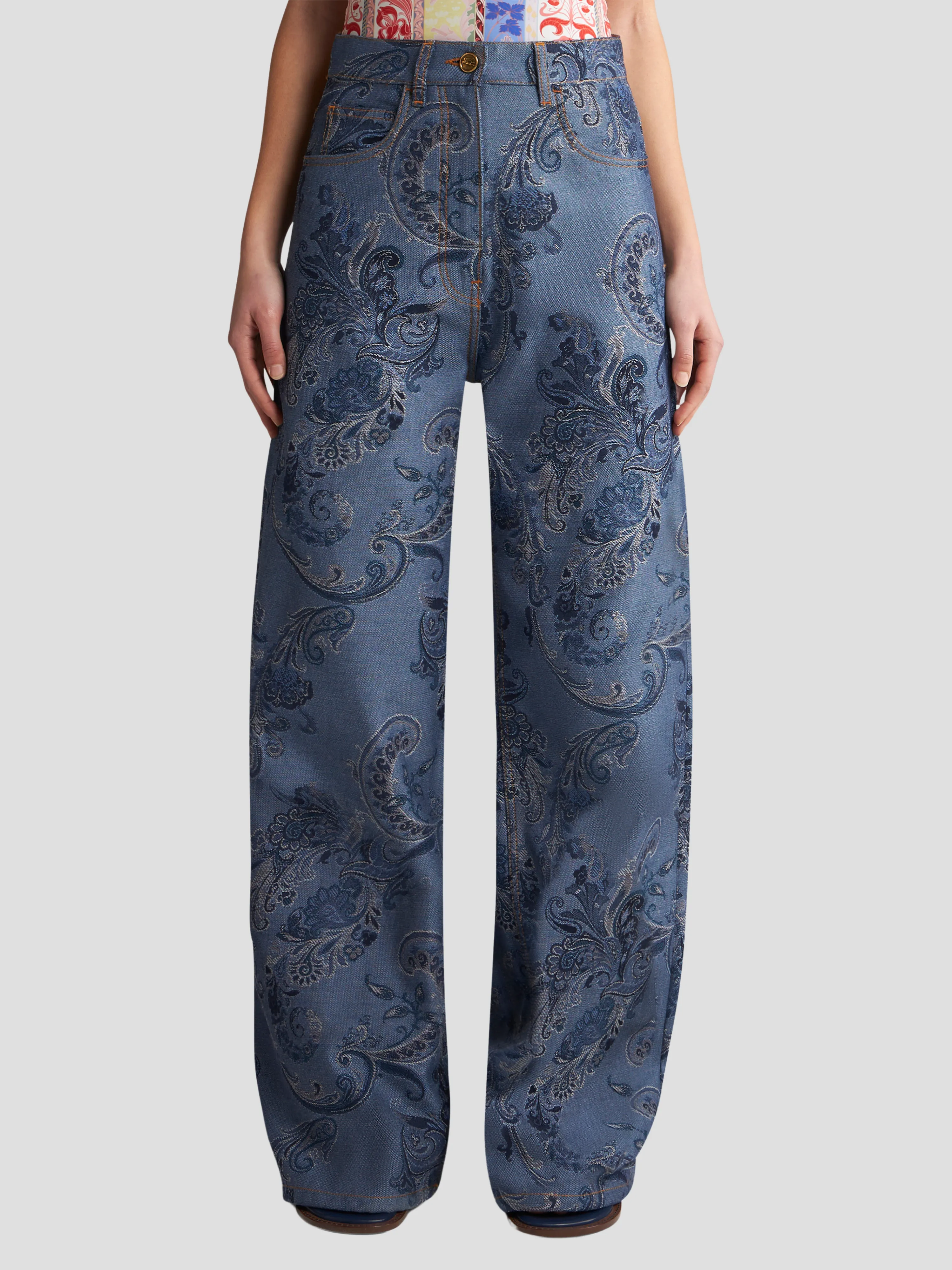 Printed Denim Jeans